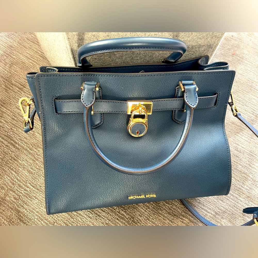 Michael Kors Satchel Bag -dark teal color